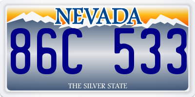 NV license plate 86C533