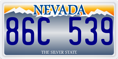 NV license plate 86C539