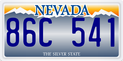 NV license plate 86C541