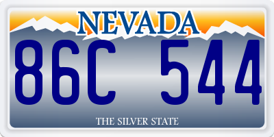 NV license plate 86C544