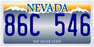 NV license plate 86C546