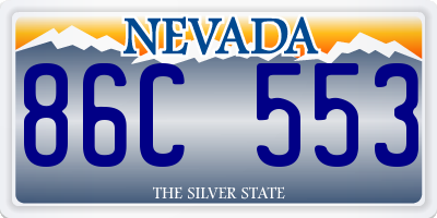 NV license plate 86C553