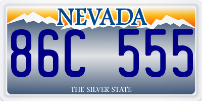 NV license plate 86C555