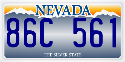 NV license plate 86C561