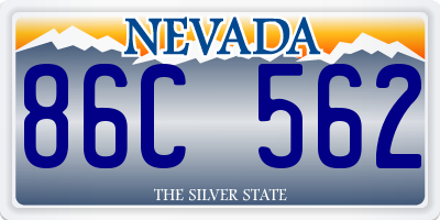 NV license plate 86C562