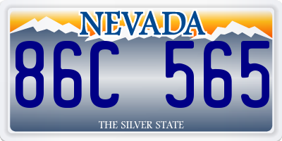 NV license plate 86C565