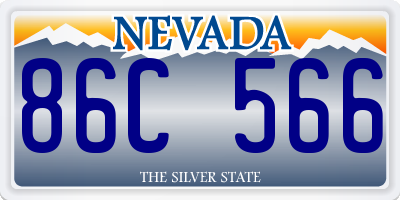 NV license plate 86C566