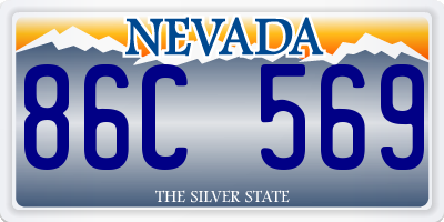 NV license plate 86C569