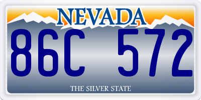 NV license plate 86C572