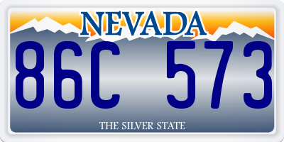 NV license plate 86C573
