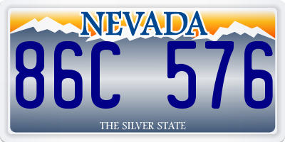 NV license plate 86C576