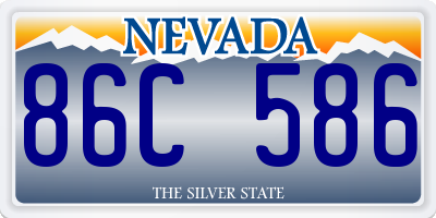 NV license plate 86C586