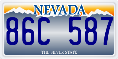 NV license plate 86C587