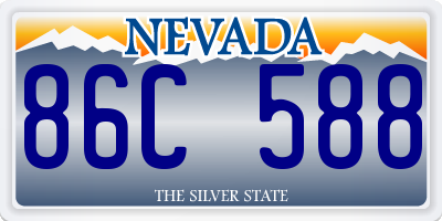 NV license plate 86C588