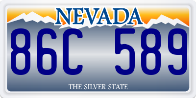 NV license plate 86C589