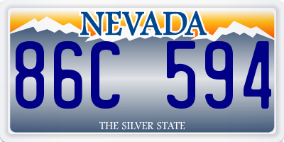 NV license plate 86C594