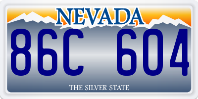 NV license plate 86C604