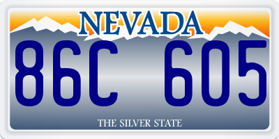 NV license plate 86C605