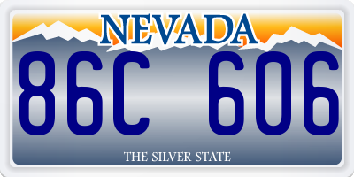 NV license plate 86C606