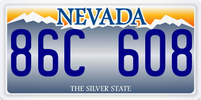 NV license plate 86C608