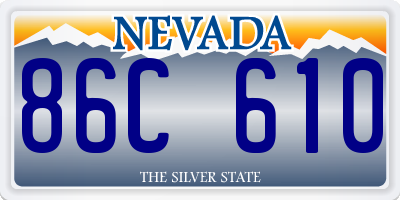 NV license plate 86C610