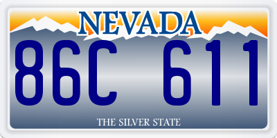 NV license plate 86C611