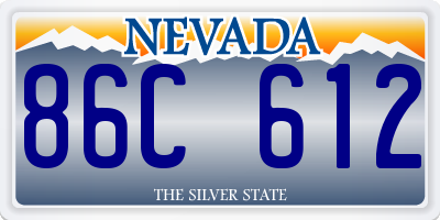 NV license plate 86C612