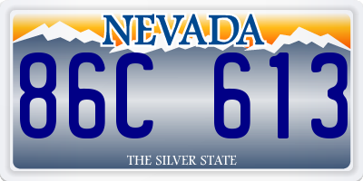 NV license plate 86C613