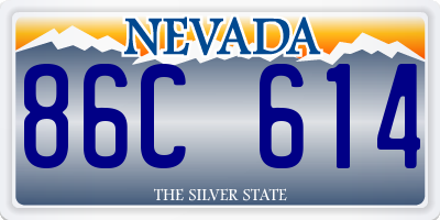 NV license plate 86C614