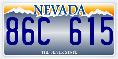 NV license plate 86C615