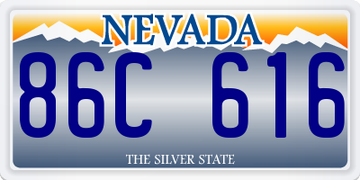 NV license plate 86C616