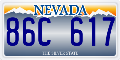 NV license plate 86C617