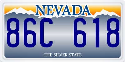 NV license plate 86C618