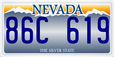 NV license plate 86C619