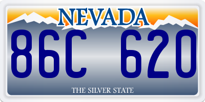 NV license plate 86C620