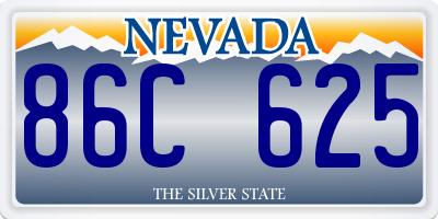 NV license plate 86C625