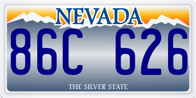 NV license plate 86C626