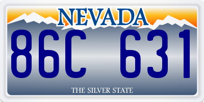 NV license plate 86C631