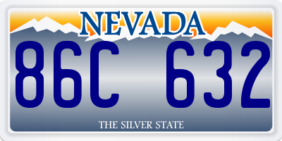 NV license plate 86C632