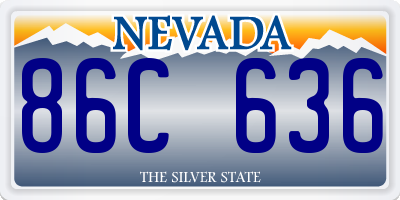 NV license plate 86C636