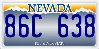 NV license plate 86C638