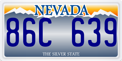 NV license plate 86C639