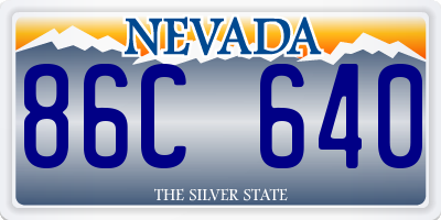 NV license plate 86C640