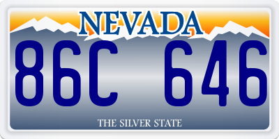 NV license plate 86C646