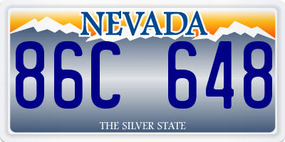 NV license plate 86C648