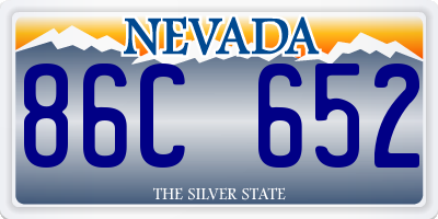 NV license plate 86C652