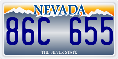 NV license plate 86C655