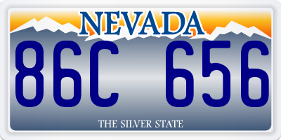 NV license plate 86C656