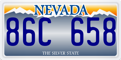 NV license plate 86C658