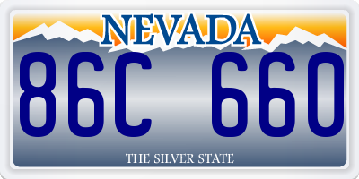 NV license plate 86C660